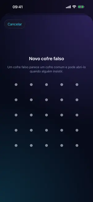 A criar um novo cofre falso no Vaultron
